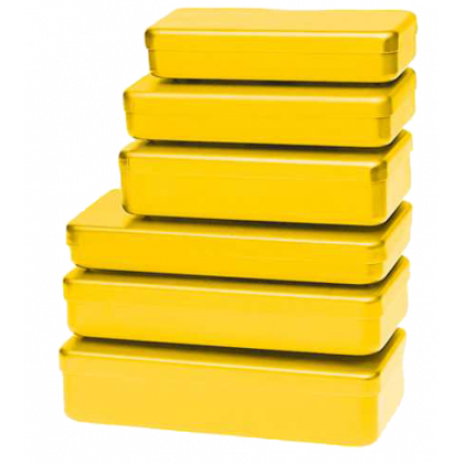 Boite de stérilisation en aluminium pour instruments - Coloris jaune